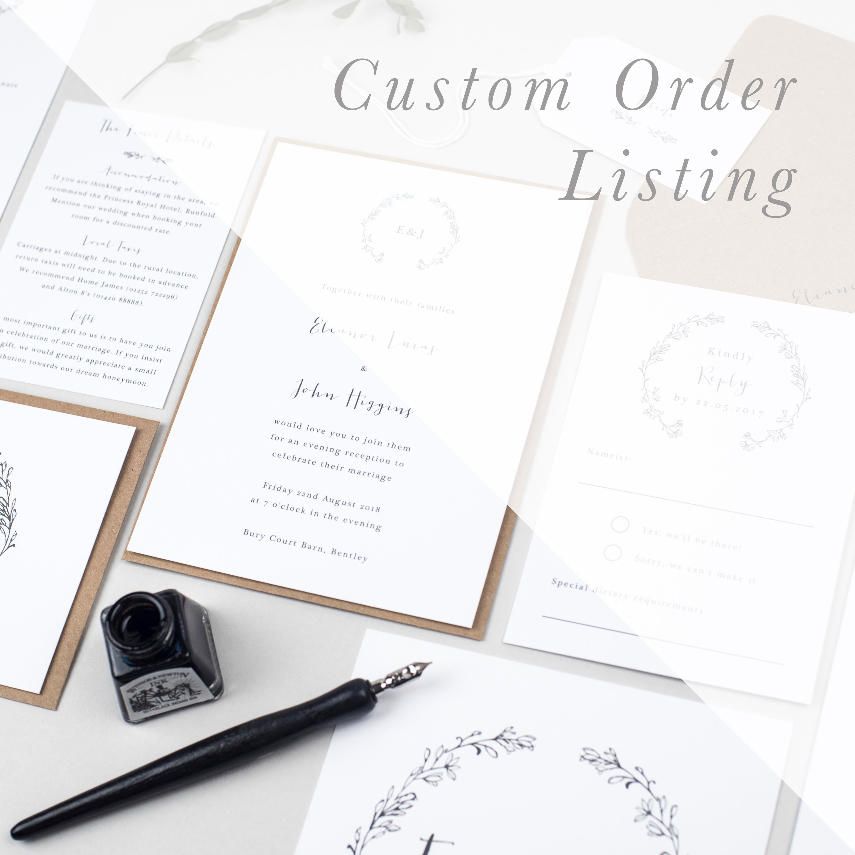 Custom Order Listing - Pear Paper Co