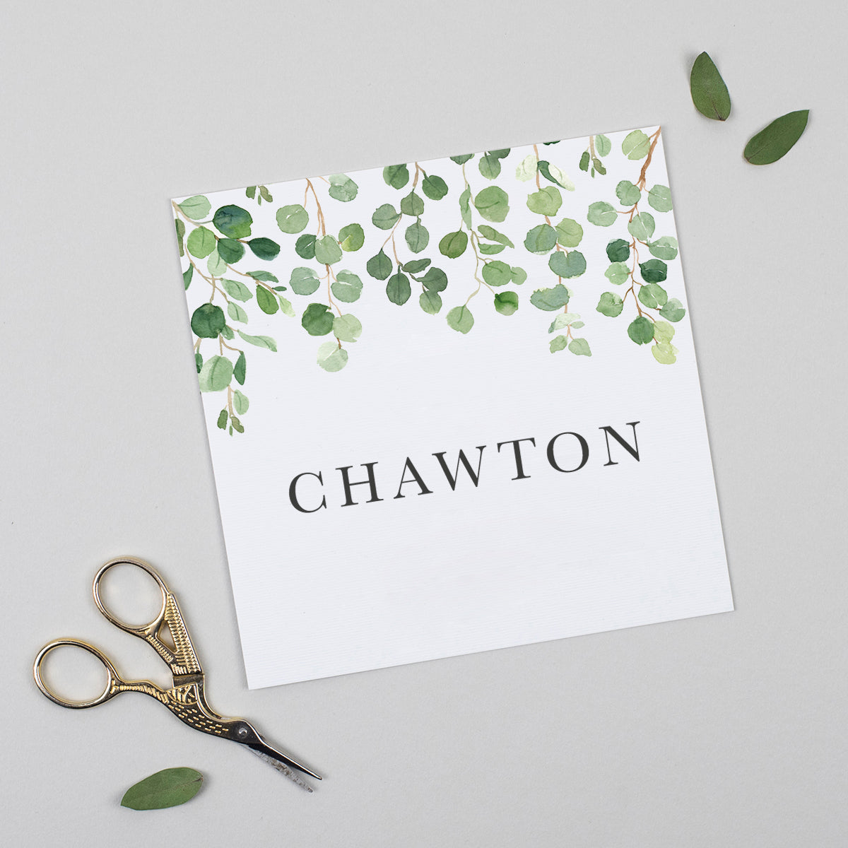 Eucalyptus Pack of Table Names