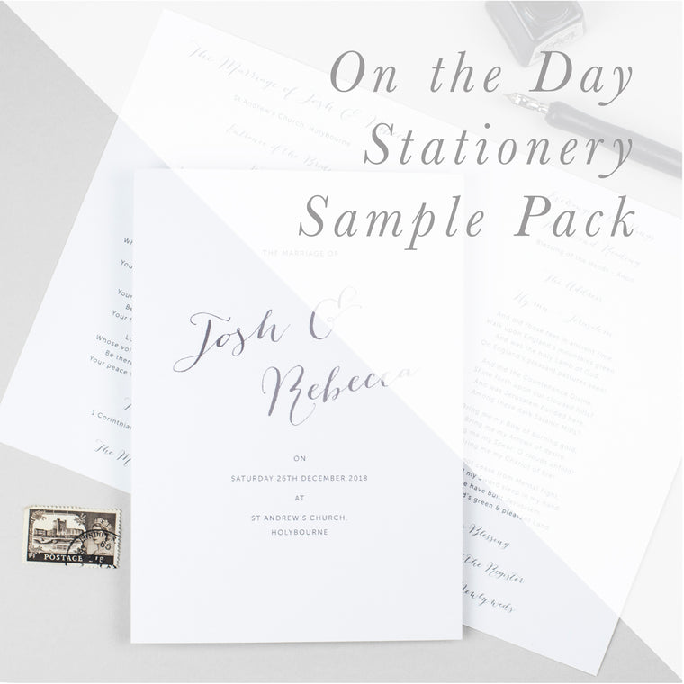 Sample Packs - On the Day Stationery