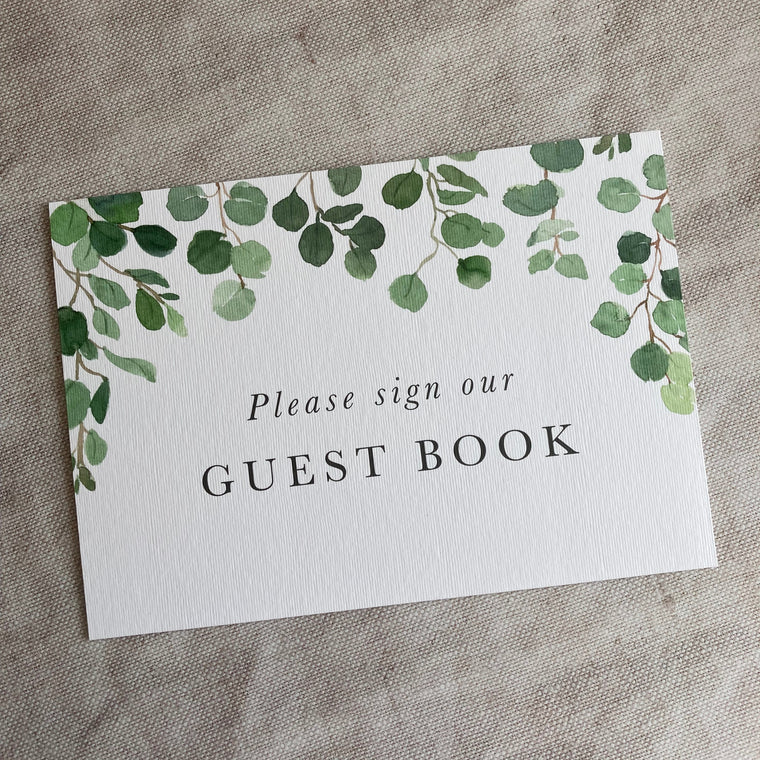 Eucalyptus Guest Book Sign