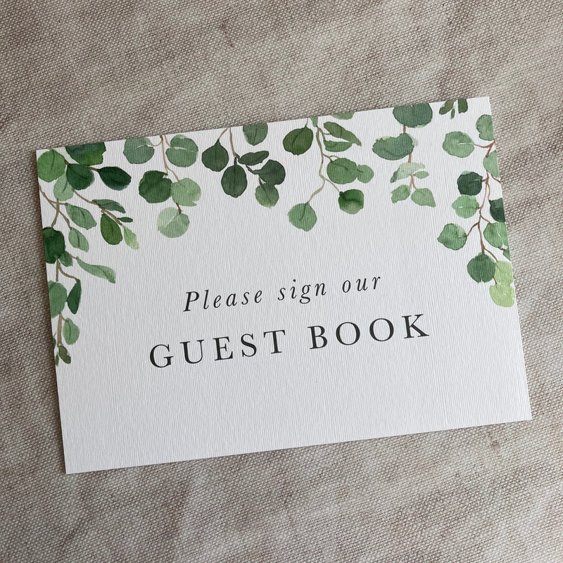Eucalyptus Guest Book Sign
