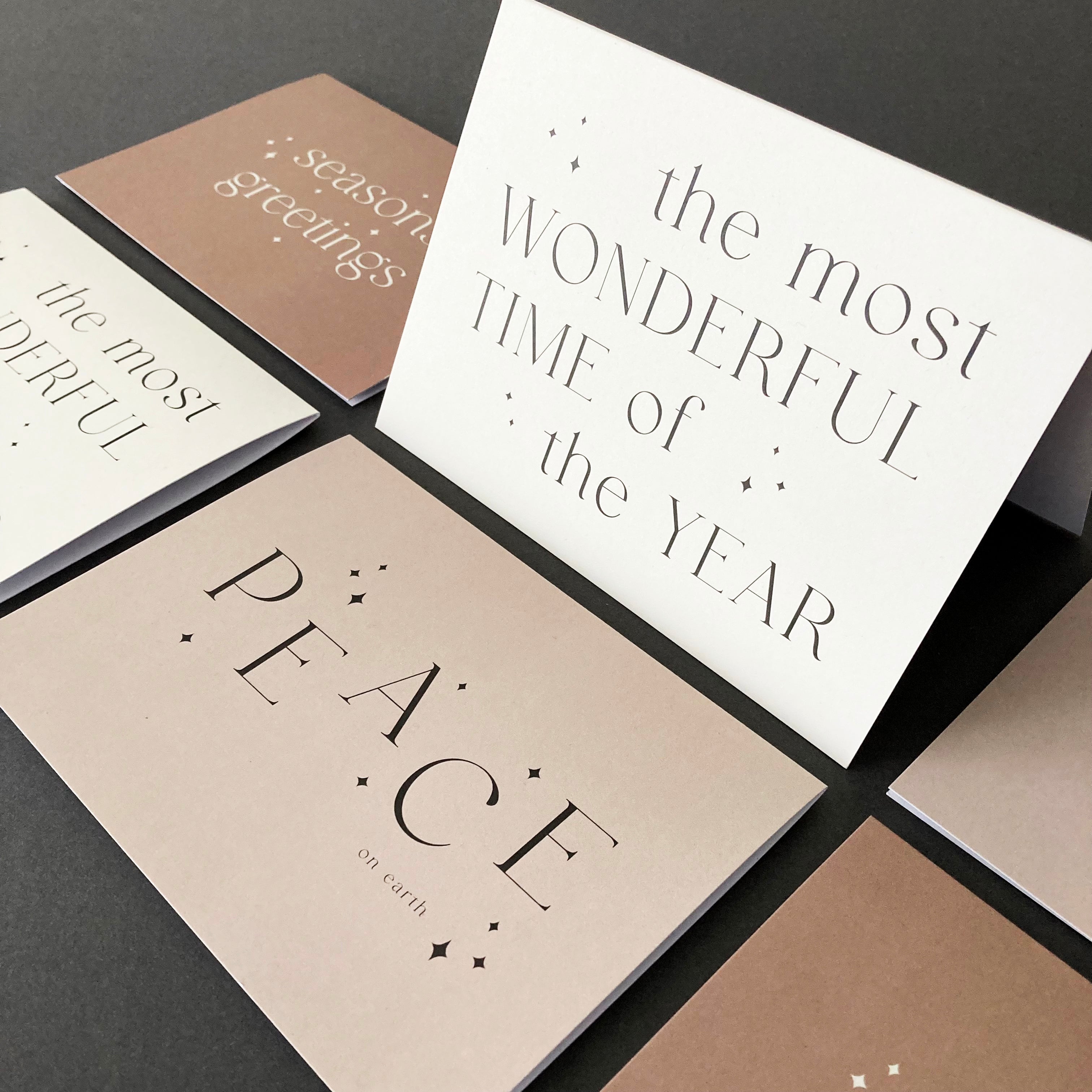 6 Modern Tonal Christmas Cards Pack