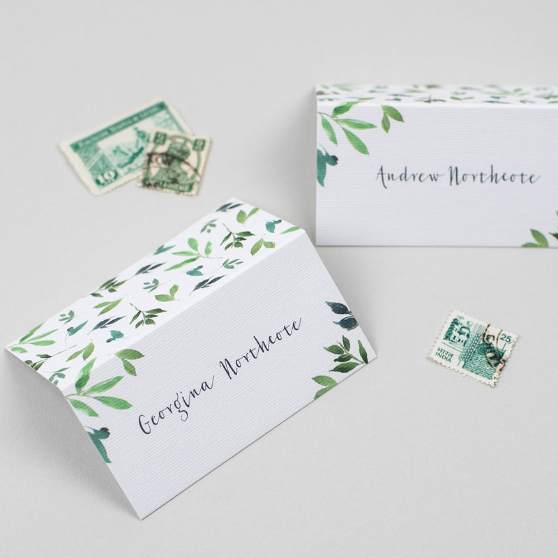 Botanical Garden Folded Place Cards