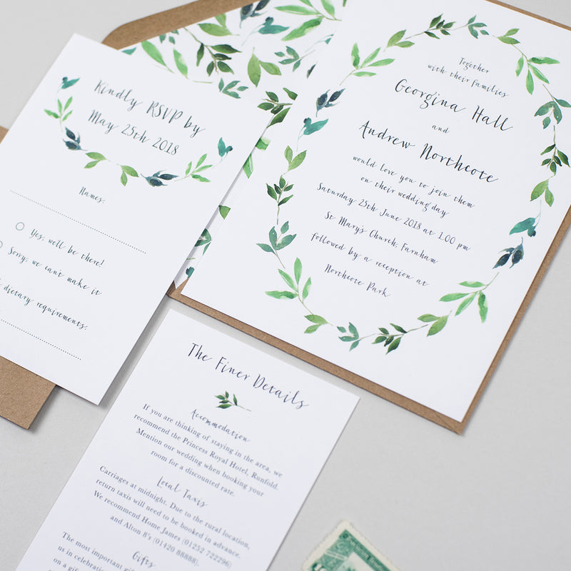 Botanical Garden Wedding Invitation Suite