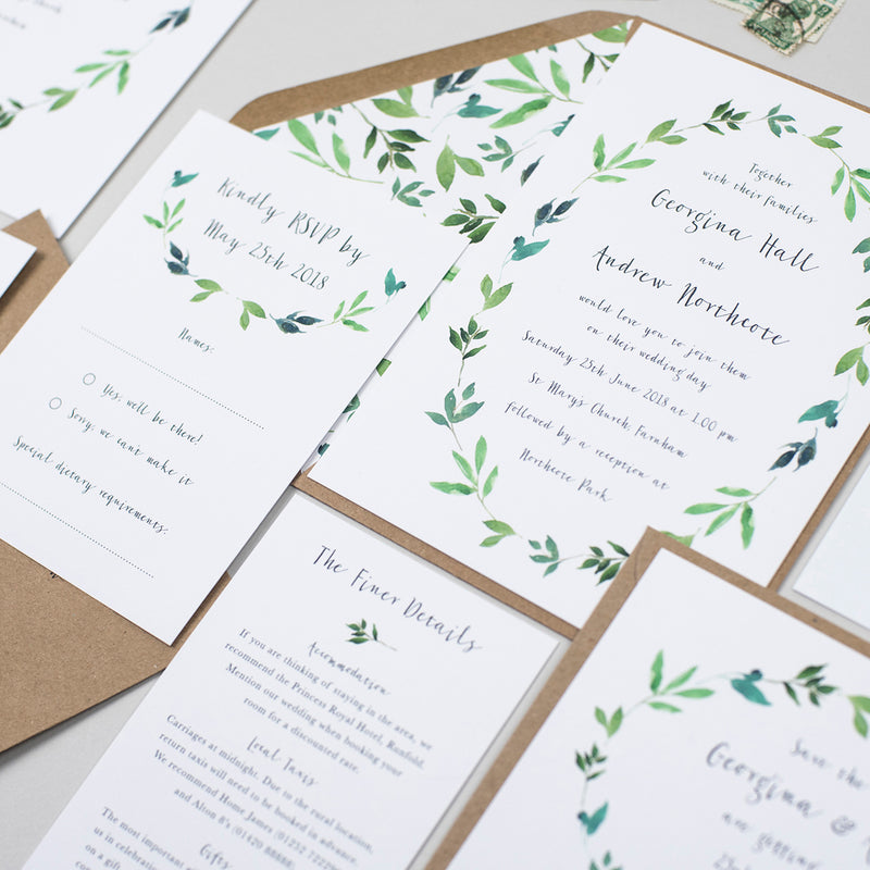 Botanical Garden Wedding Invitation Suite