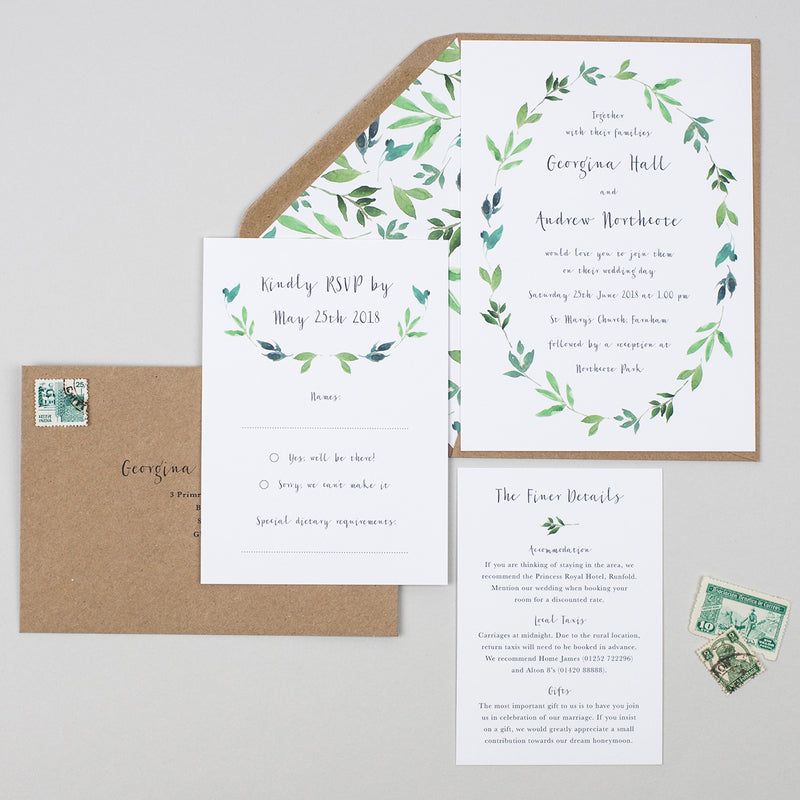 Botanical Garden Wedding Invitation Suite