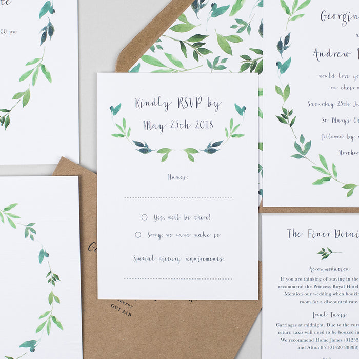 Botanical Garden Wedding Invitation Suite