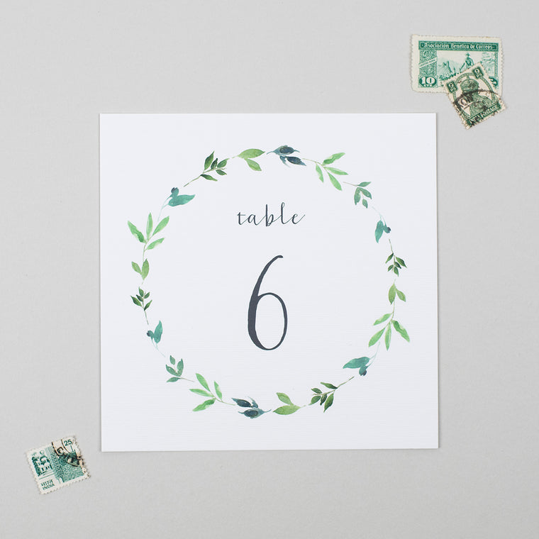 Botanical Garden Pack of Table Numbers