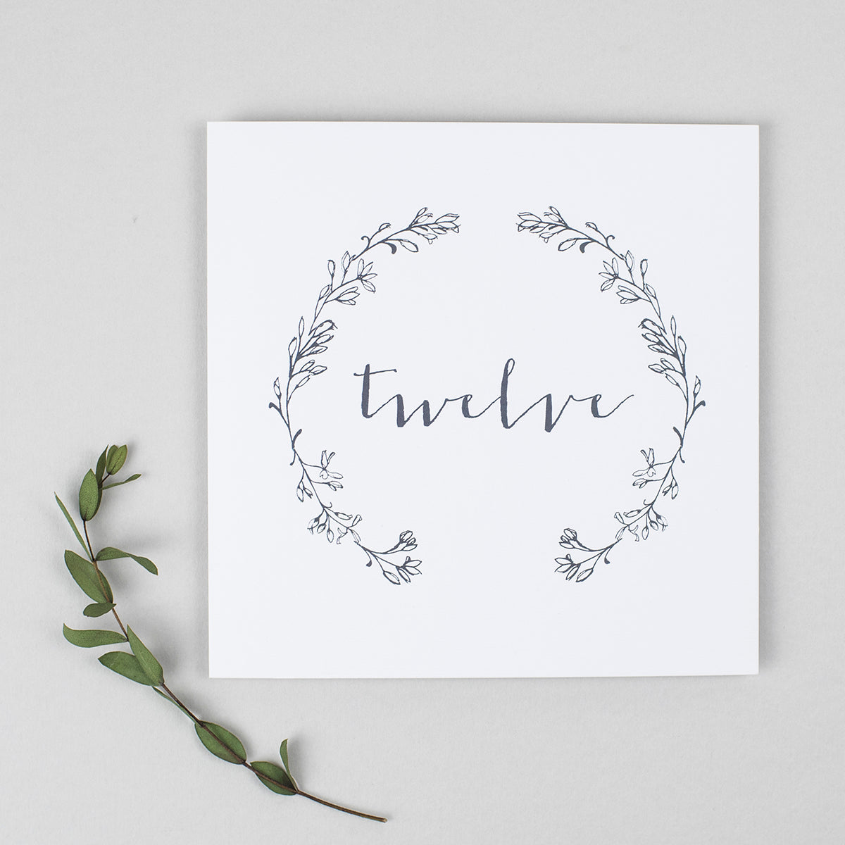 Delicate Laurel Pack of Table Numbers