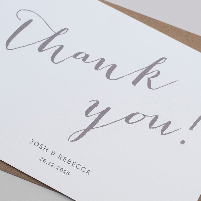 Elegant Calligraphy Thank You Cards