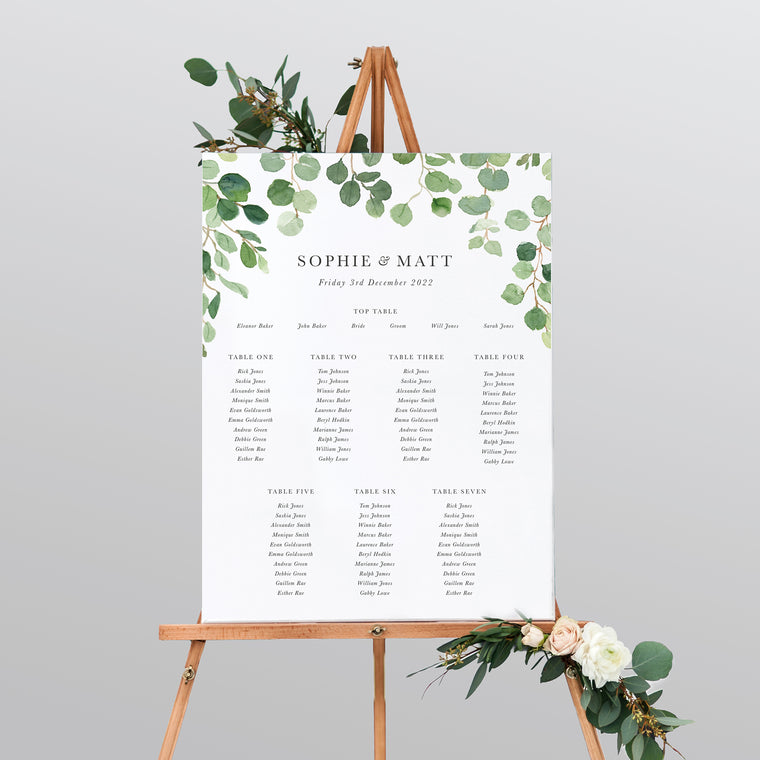 Eucalyptus Mounted Table Plan