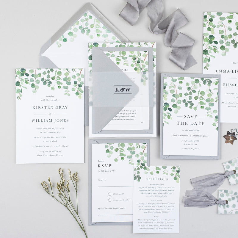 Eucalyptus Wedding Invitation Suite