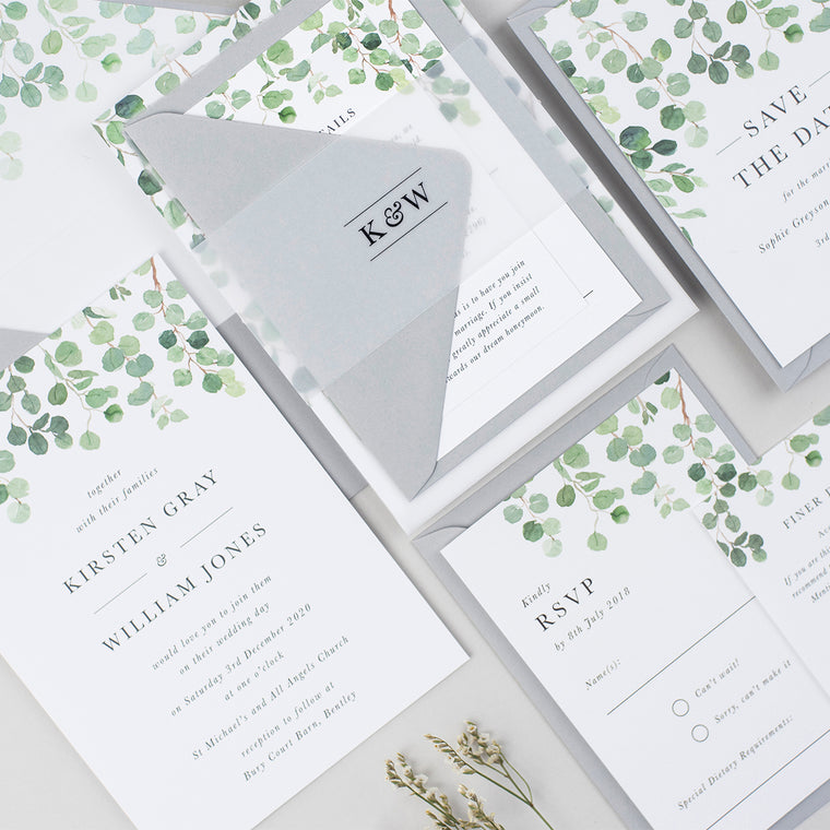 Eucalyptus Wedding Invitation Suite