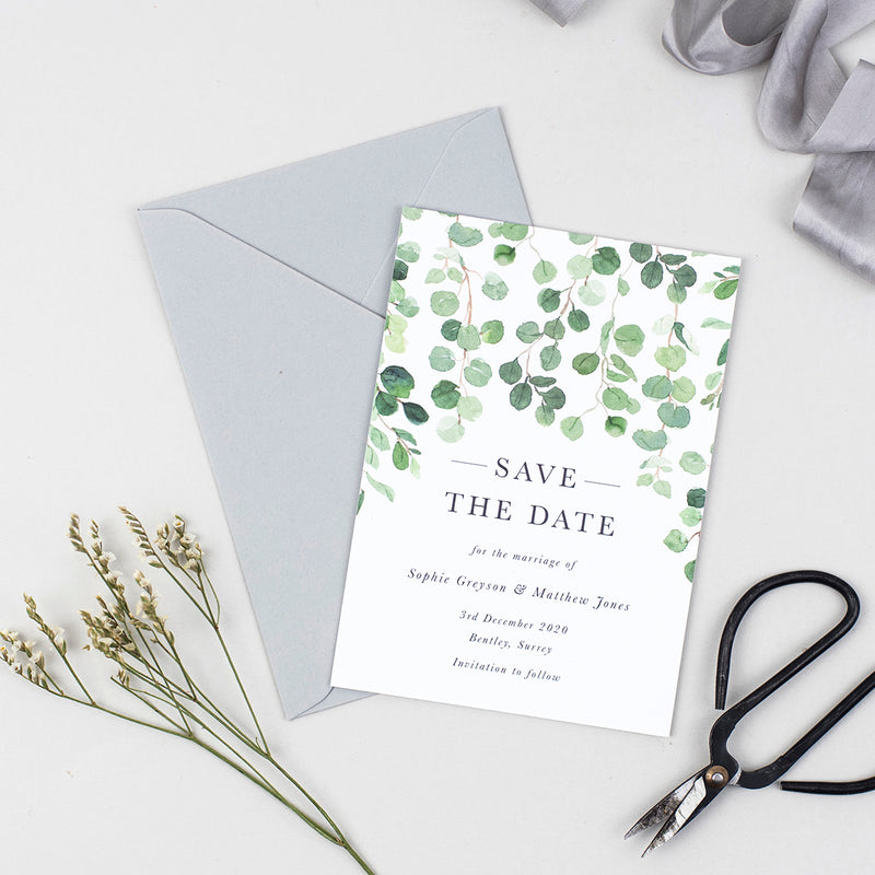 Eucalyptus Save the Date