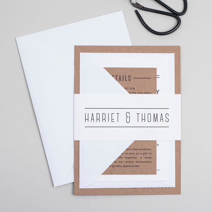 Graphic Type Wedding Invitation Suite