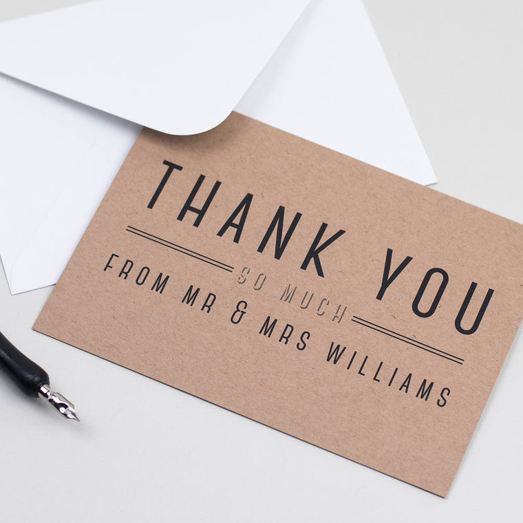 Graphic Type Thank You Cards