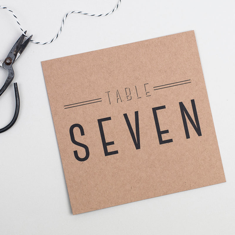 Graphic Type Pack of Table Numbers