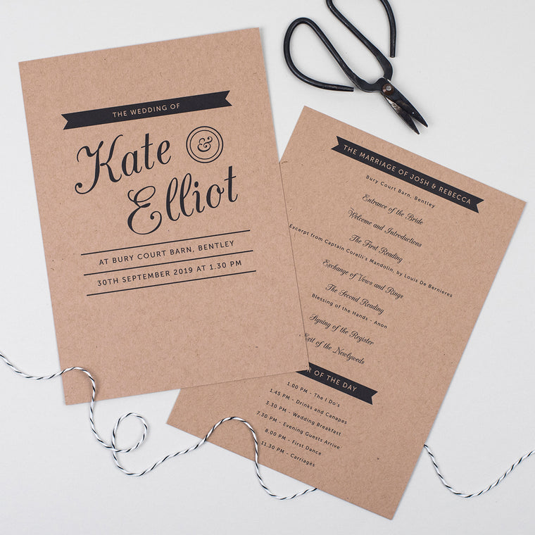 Kraft Stamp Order of the Day Cards