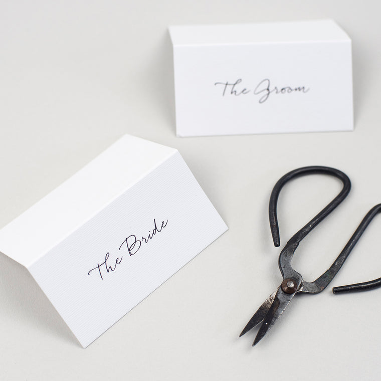 Minimalist Folded Place Cards