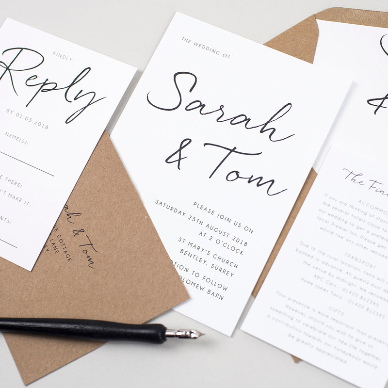 Minimalist Wedding Invitation Suite