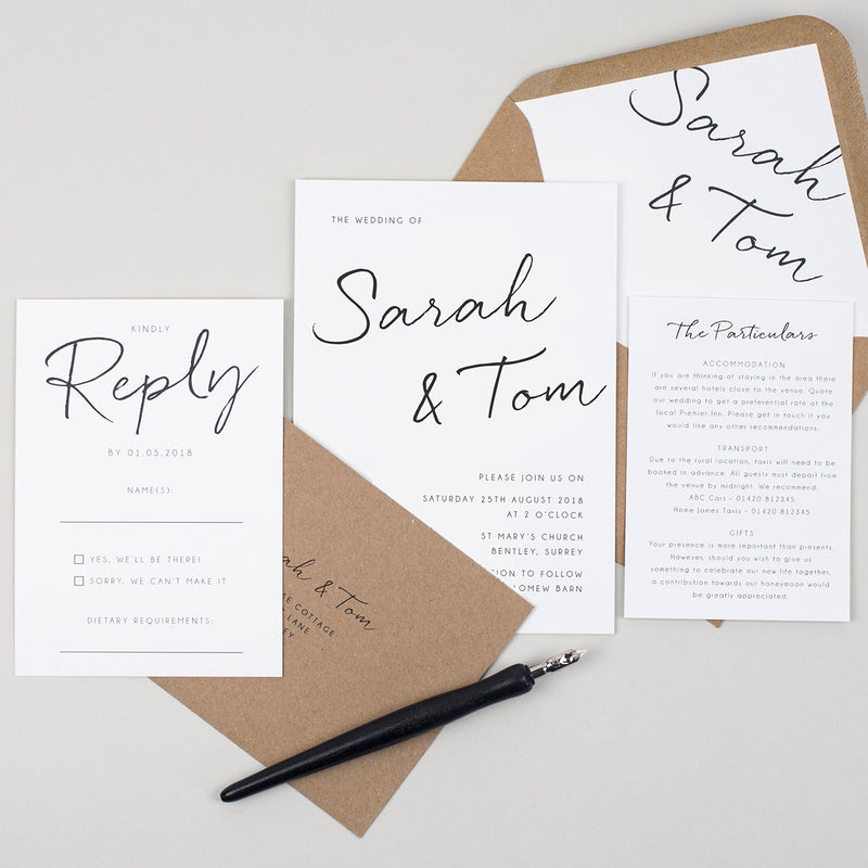 Minimalist Wedding Invitation Suite