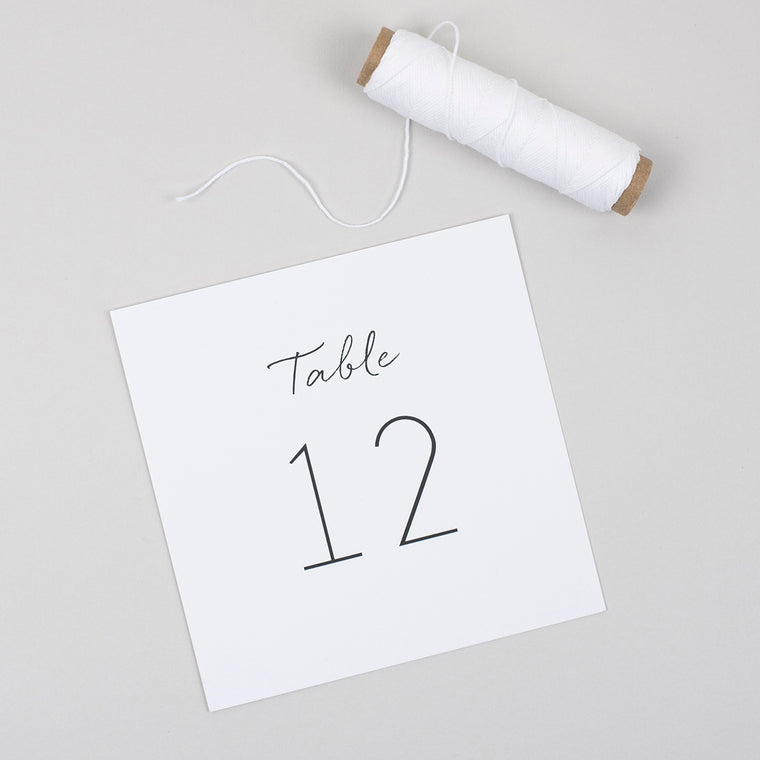 Minimalist Pack of Table Numbers