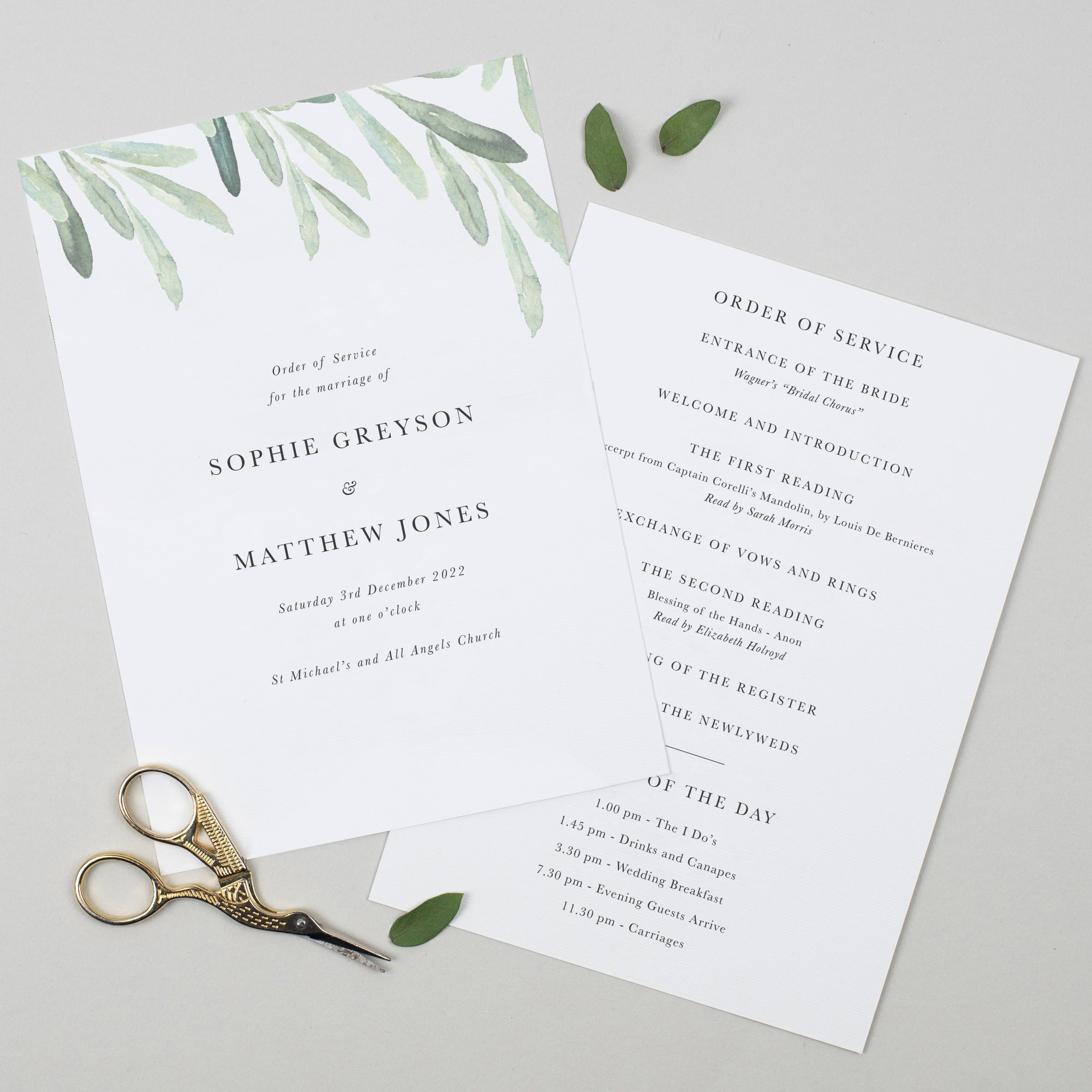 Olive Order of the Day Cards