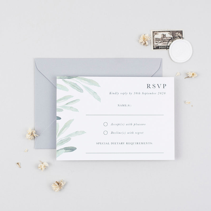 Olive Wedding Invitation Suite