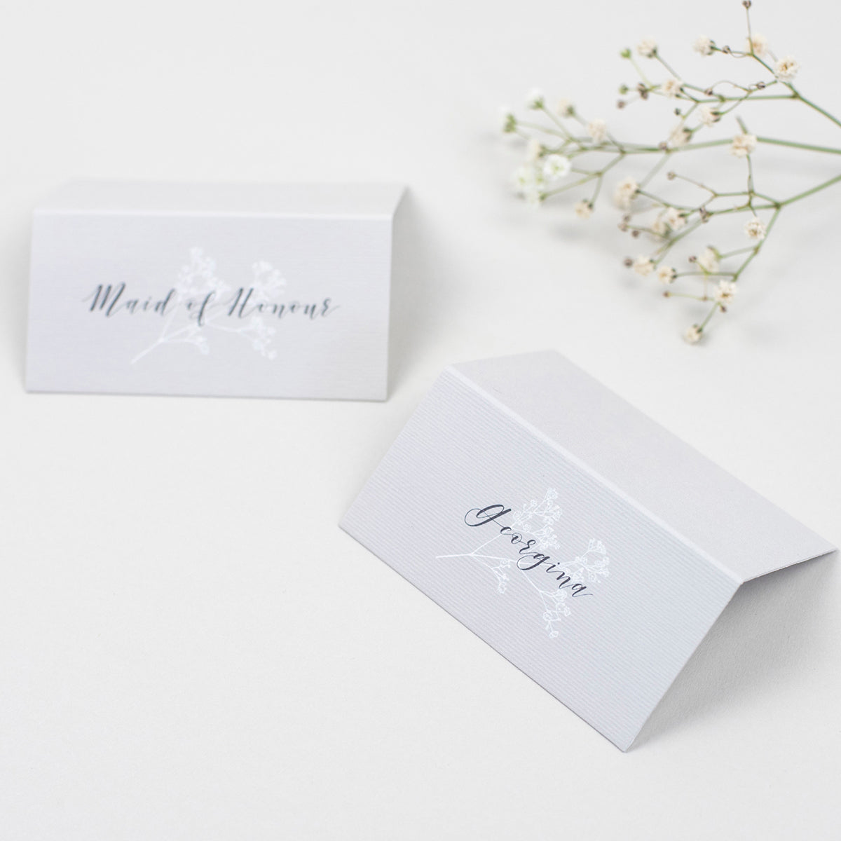 Spring Romance Folded Place Cards