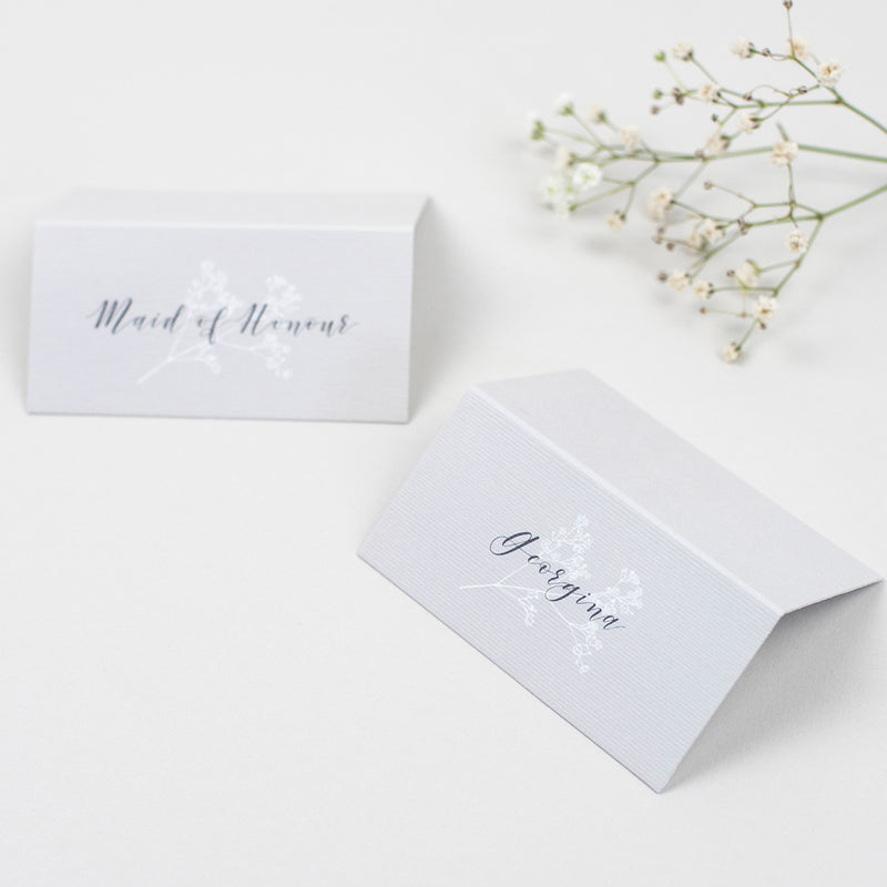 Spring Romance Folded Place Cards