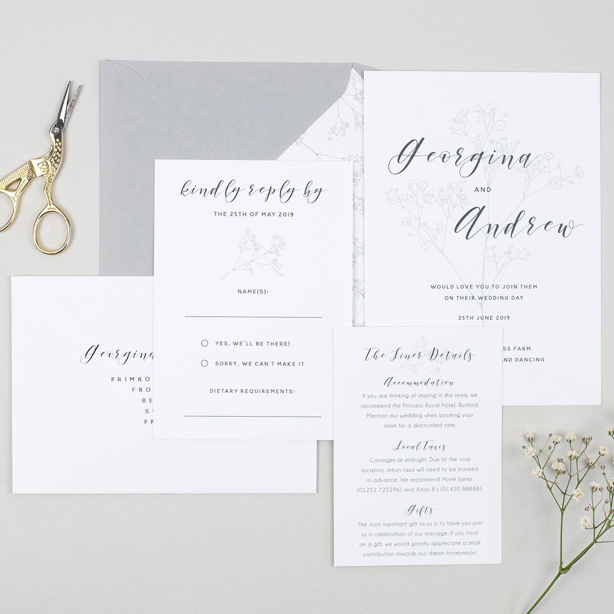 Spring Romance Wedding Invitation Suite