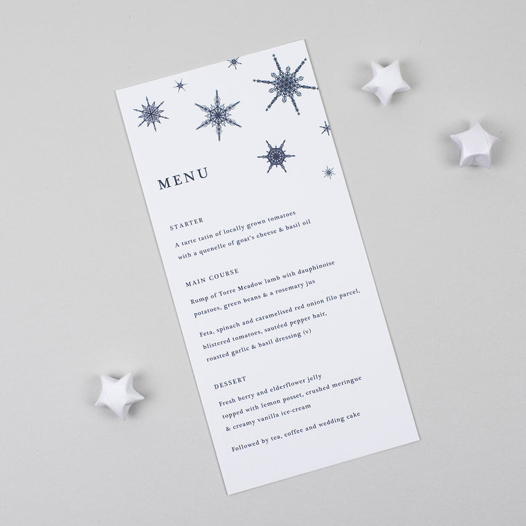 Winter Individual Size Menus