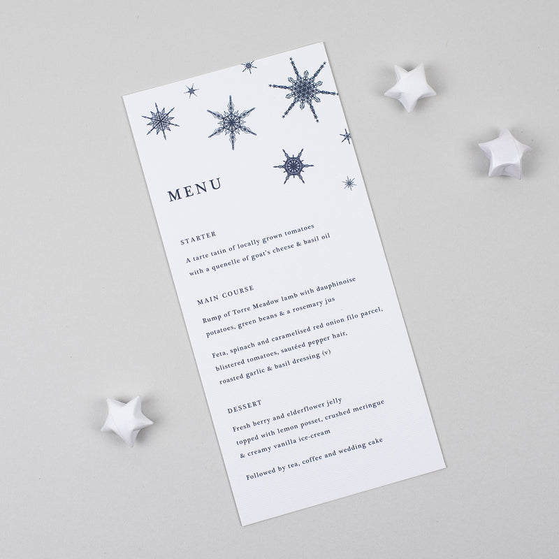 Winter Individual Size Menus