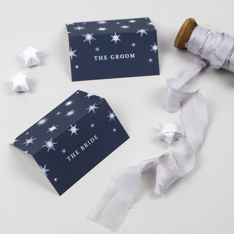 Winter Folded Place Cards